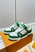 Кожаные кроссовки Louis Vuitton Trainer Monogram - White / Green