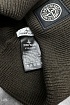 Зелёная шапка Stone Island compass-patch