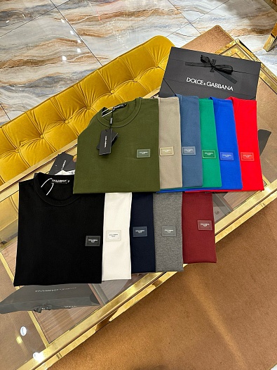 Мужская футболка Dolce & Gabbana Premium - Deep Flower Grey   