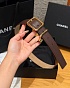 Кожаный ремень Chanel коричневого цвета