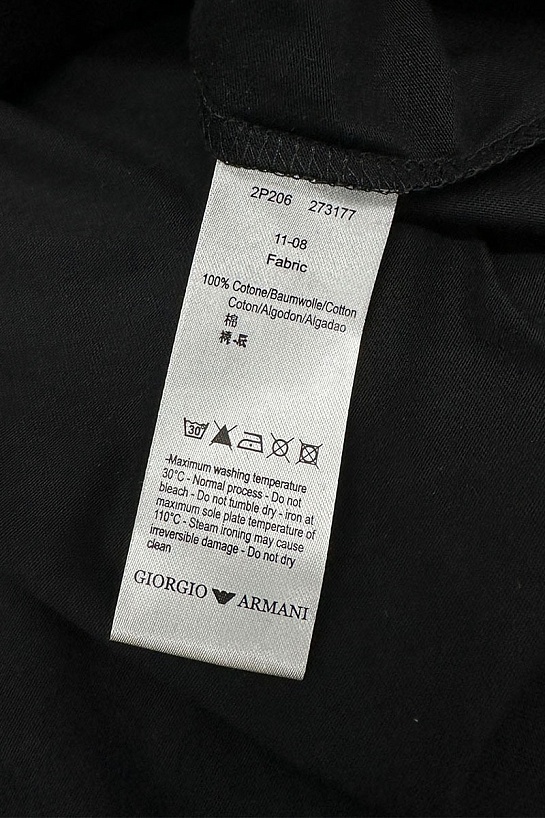 Футболка Armani Via Borgonuovo 11 Milano - Black
