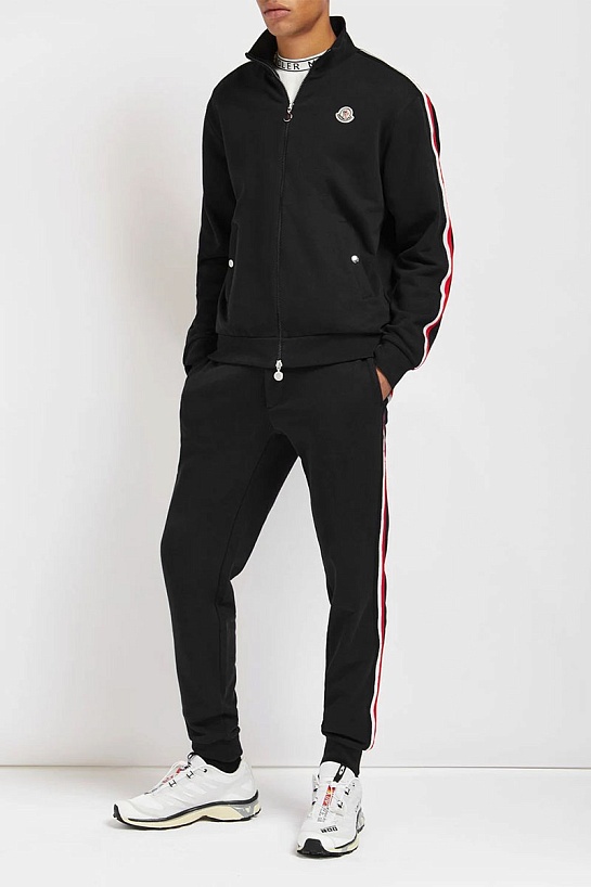Чёрные спортивные штаны Moncler logo-patch