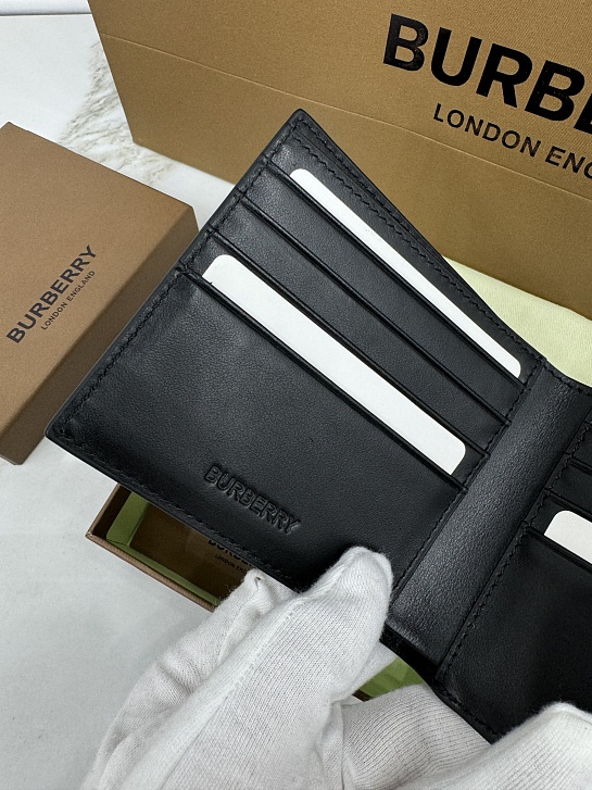 Кожаный кошелёк Burberry Premium 11x10 см