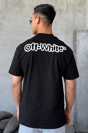 Чёрная оверсайз футболка Off-White   
