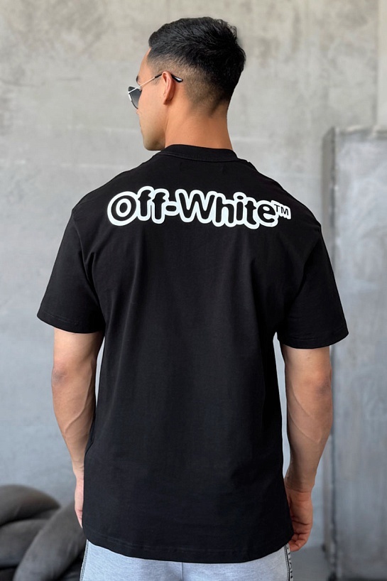 Чёрная оверсайз футболка Off-White