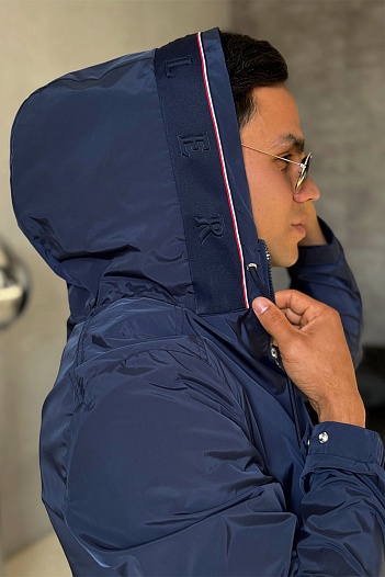 Тёмно-синяя ветровка Moncler Mira logo-patch   