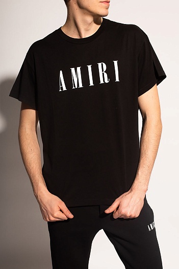 Футболка чёрного цвета Amiri core logo   