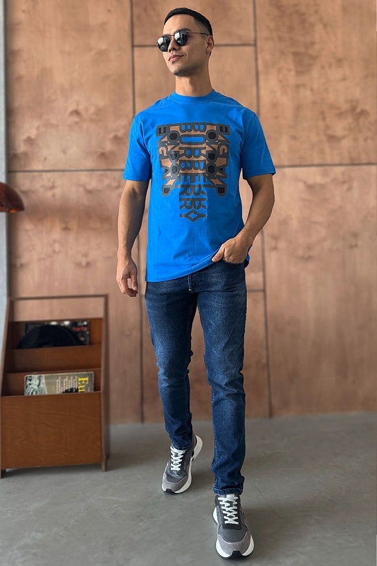 Синяя футболка Burberry London England