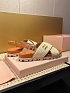 Женские кожаные сандалии MIU MIU Premium - Brown