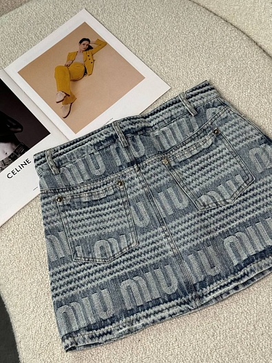 Женская джинсовая юбка MIU MIU   