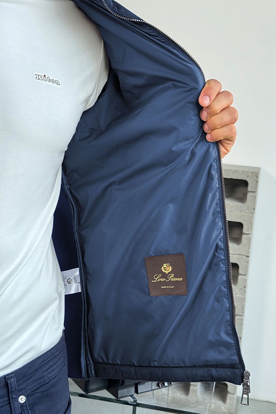 Мужская куртка Loro Piana синего цвета
