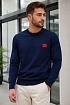 Тёмно-синий мужской джемпер Hugo Boss red logo label