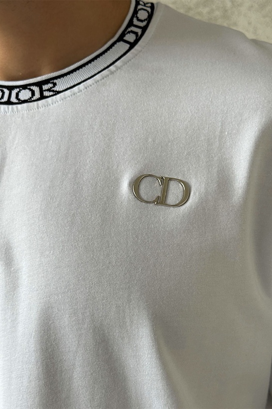 Белая оверсайз футболка Dior