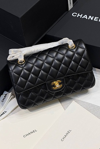 Кожаная сумка Chanel Classic Flap premium 23x14x6 см (7 расцветок)   