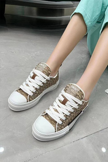 Женские кроссовки Dior Oblique B23 low-top - Brown   