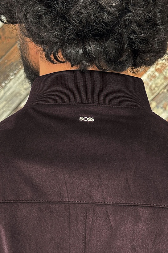 Мужской коричневый бомбер Hugo Boss