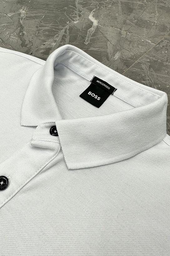 Белое поло Hugo Boss x Matteo Berrettini