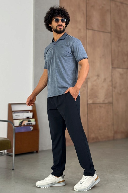 Мужские тёмно-синие штаны Zegna