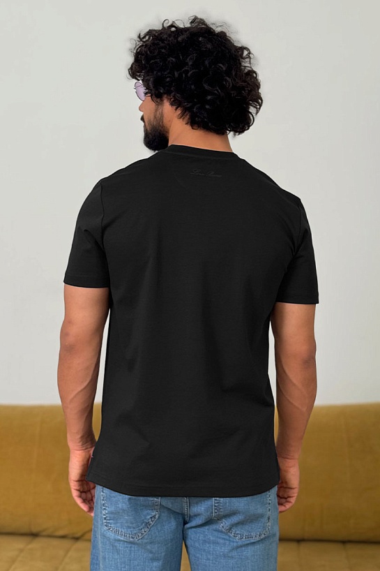 Мужская чёрная футболка Loro Piana