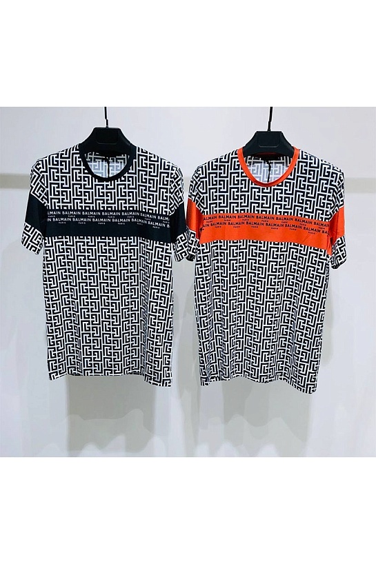 Мужская футболка Balmain monogram-print