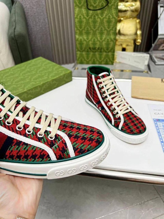 Мужские кроссовки Gucci Tennis 1977 high-top - Red