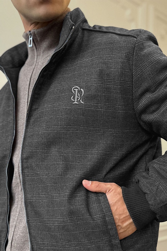 Куртка чёрного цвета Stefano Ricci logo-embroidered