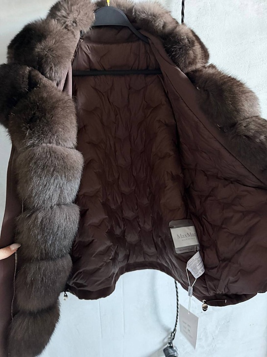 Женская парка с натуральным мехом Max Mara premium