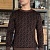 Мужской джемпер Fendi Jacquard FF - Brown