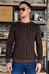 Мужской джемпер Fendi Jacquard FF - Brown