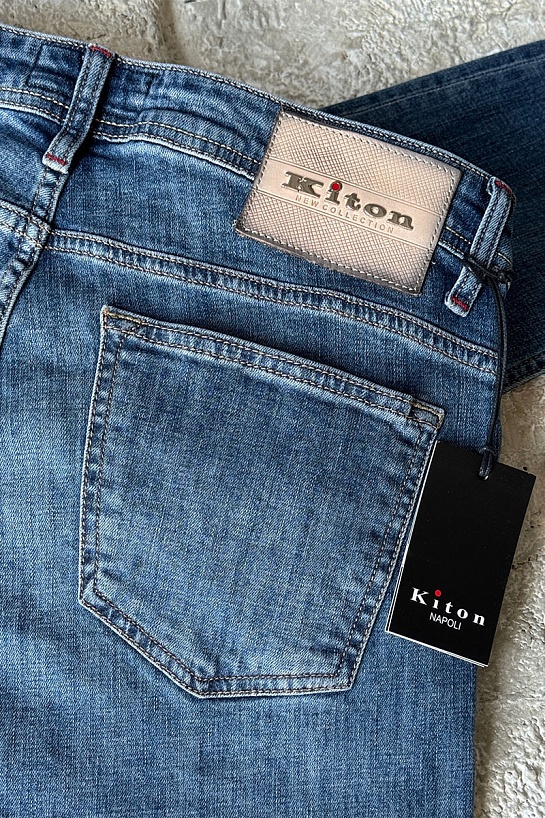 Мужские синие джинсы Kiton
