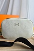 Женская белая сумка Hermes 20x15 см