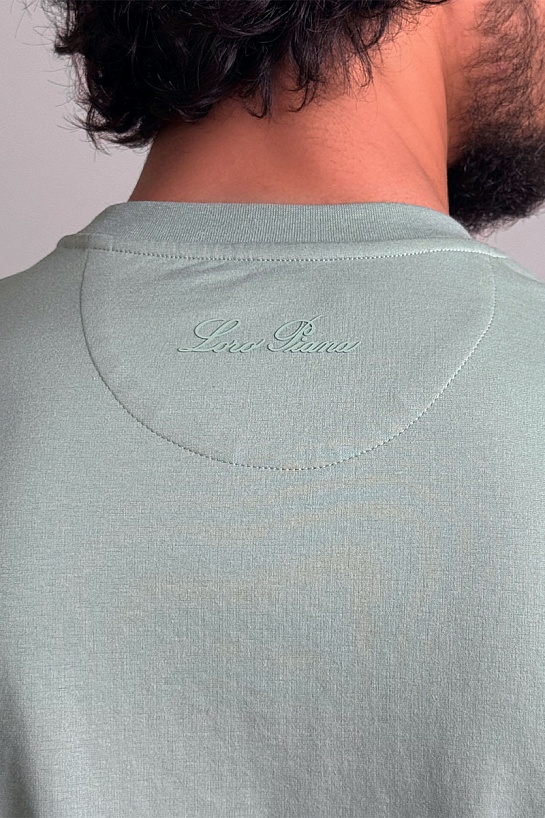 Мужская зелёная футболка Loro Piana
