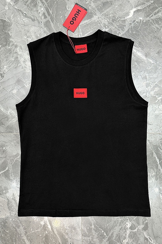 Чёрная майка Hugo Boss Dankto classic badge