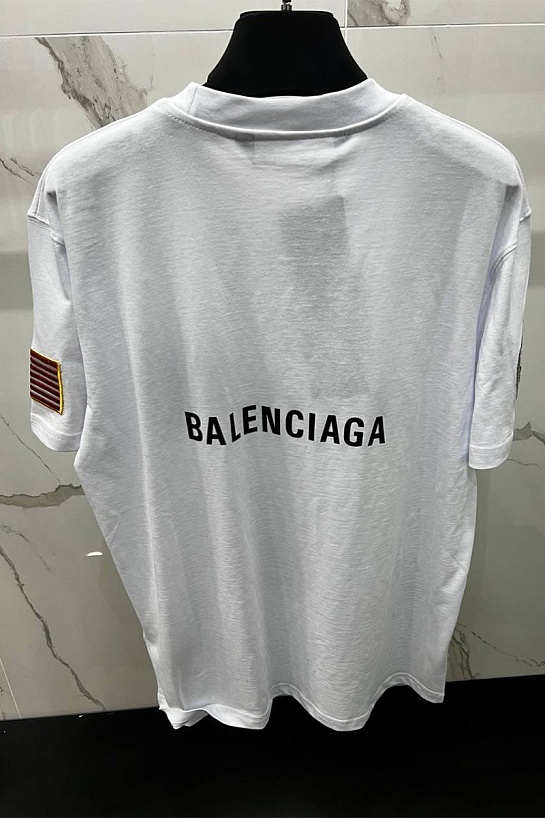 Белая оверсайз футболка Balenciaga x NASA