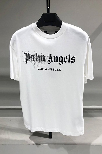 Футболка белого цвета Palm Angels logo-print   