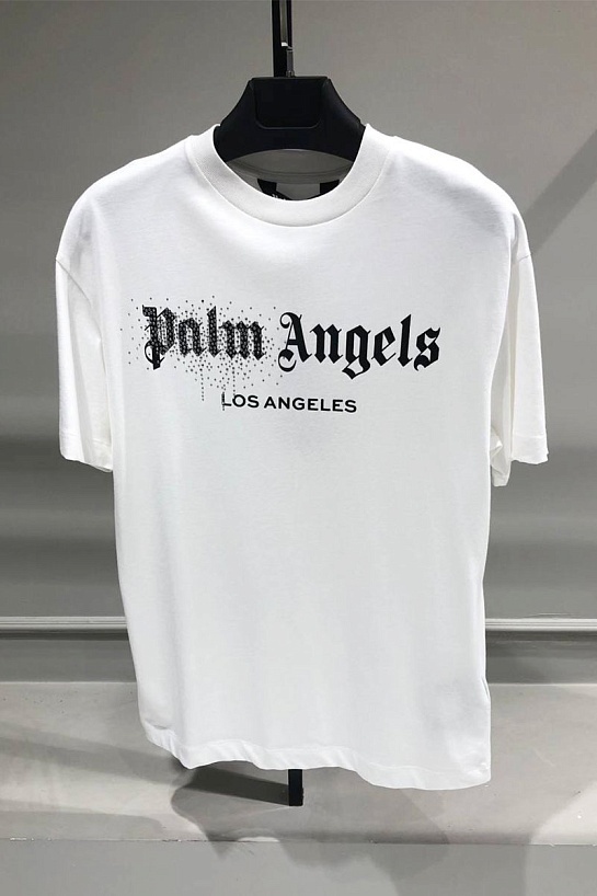 Футболка белого цвета Palm Angels logo-print