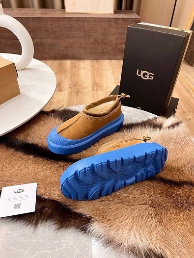 Женские замшевые ботинки UGG Tasman Hybrid - Chestnut / Blue   