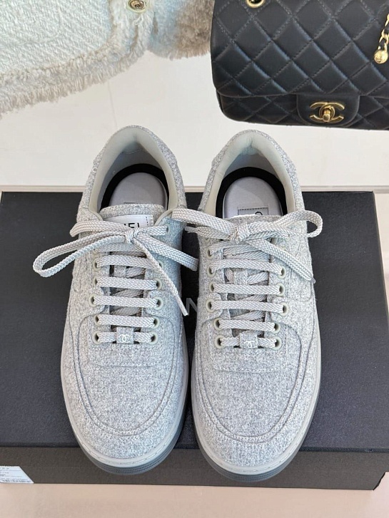 Женские кроссовки Chanel Premium - White