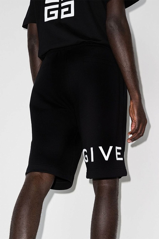 Мужские шорты Givenchy flocked logo - Black