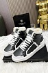 Кожаные кроссовки с мехом Balmain high-top - Black / White
