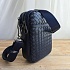 Кожаная сумка Bottega Veneta Intrecciato crossbody 20x14 - Navy