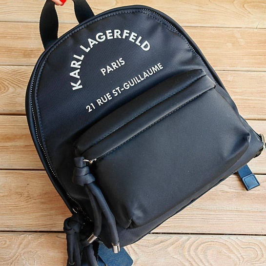 Женский нейлоновый рюкзак Karl Lagerfeld 30x23 см - Black