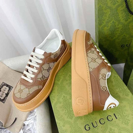 Женские кроссовки Gucci GG Chunky B - Brown   