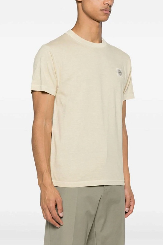 Мужская футболка Stone Island compass-patch - Beige