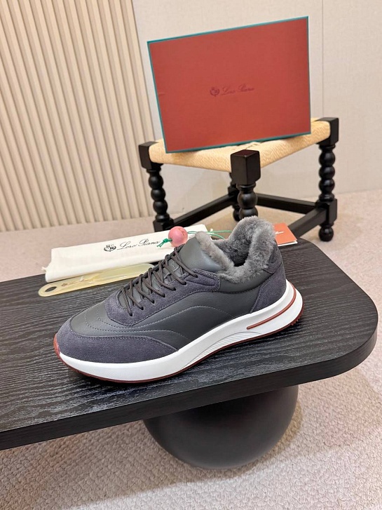 Кроссовки с мехом Loro Piana Week End Walk Evo premium