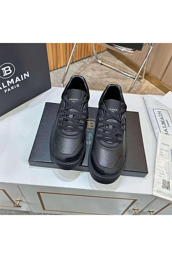 Кожаные кроссовки Balmain B-Skate Low-Top - Black   