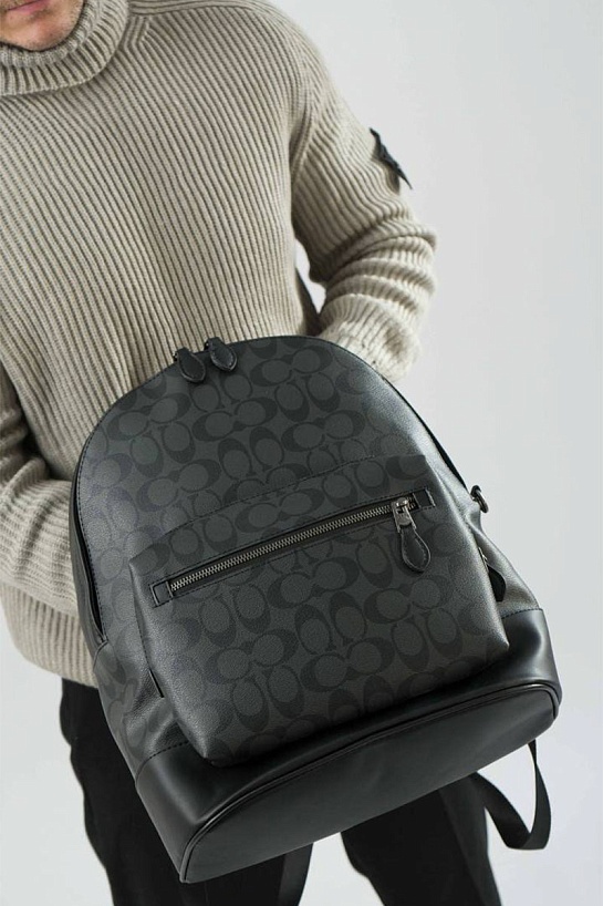Кожаный рюкзак Coach monogram 40x30x16 см