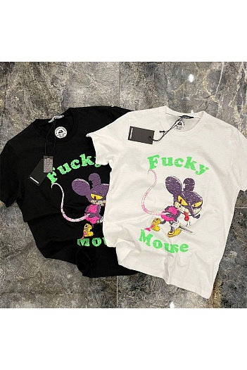 Мужская чёрная футболка Dsquared2 Mouse   
