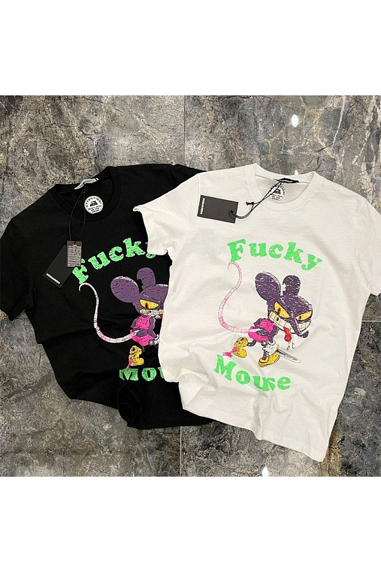 Мужская чёрная футболка Dsquared2 Mouse