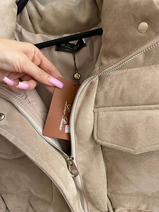 Женский костюм тройка на флисе Loro Piana premium - Beige